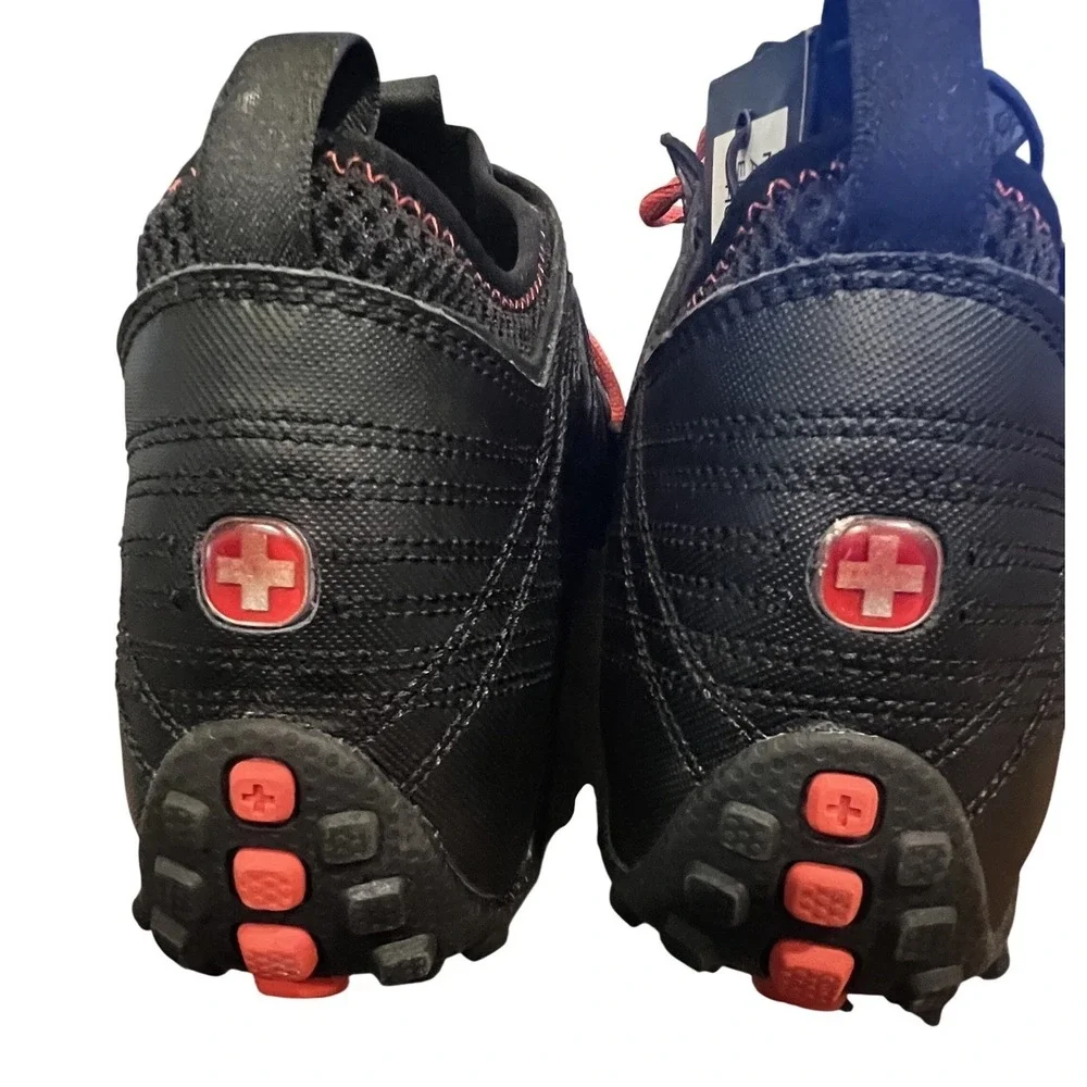 Wenger Swiss Mens Trail Running Shoes Black Orange FM8118 Size 11.5 NEW VC